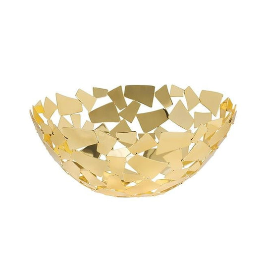Leeber 72459 11 in. Golden Facets Round Basket