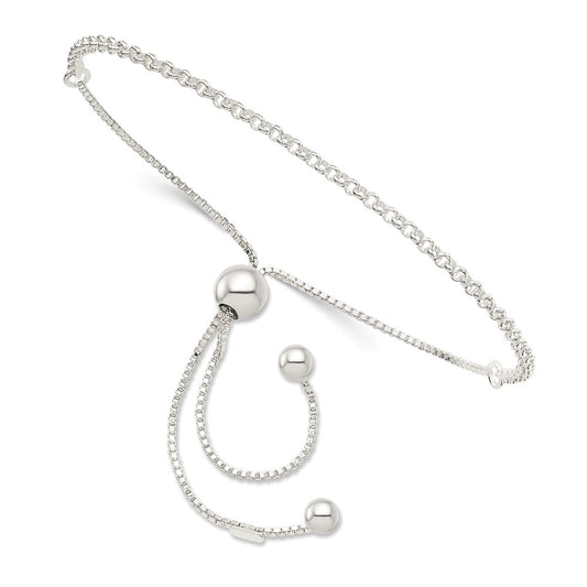Sterling Silver Adjustable Bracelet 9.25 inches