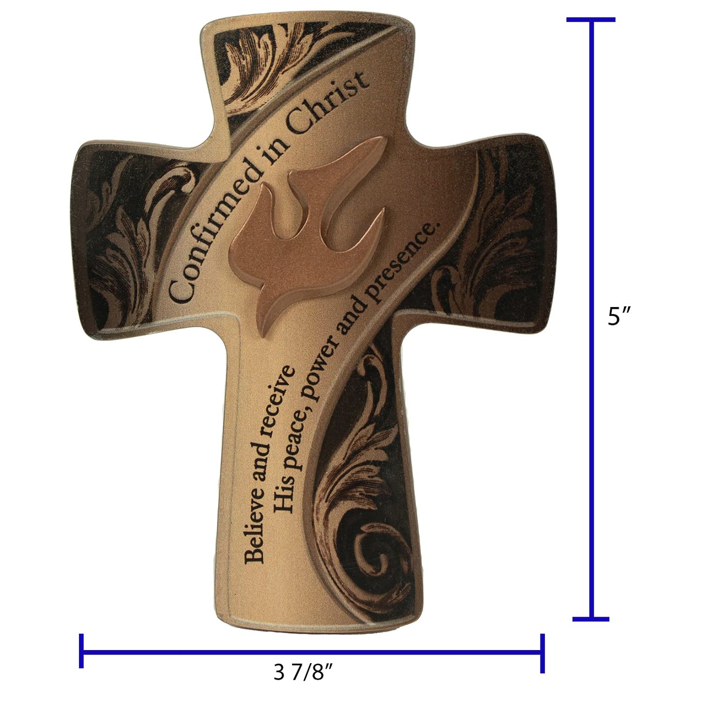 Cathedral Art Abbey & CA Gift Confirm Cross W/Dove & Easel & Hanger, One Size, Multi
