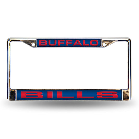 NFL Buffalo Bills Blue Laser Chrome Acrylic License Plate Frame QGC7073