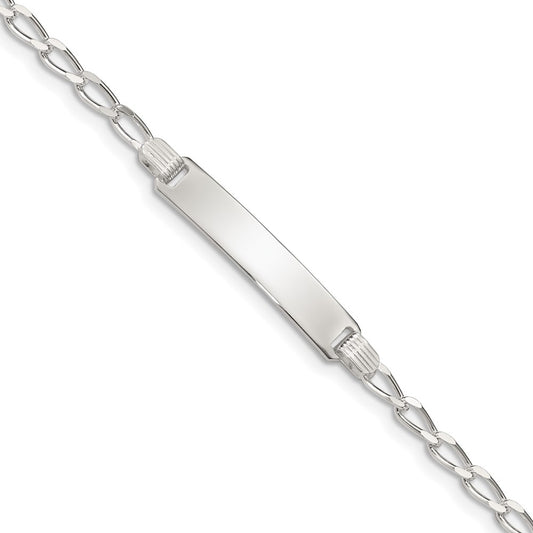 Sterling Silver Children's ID Bracelet 6 inches