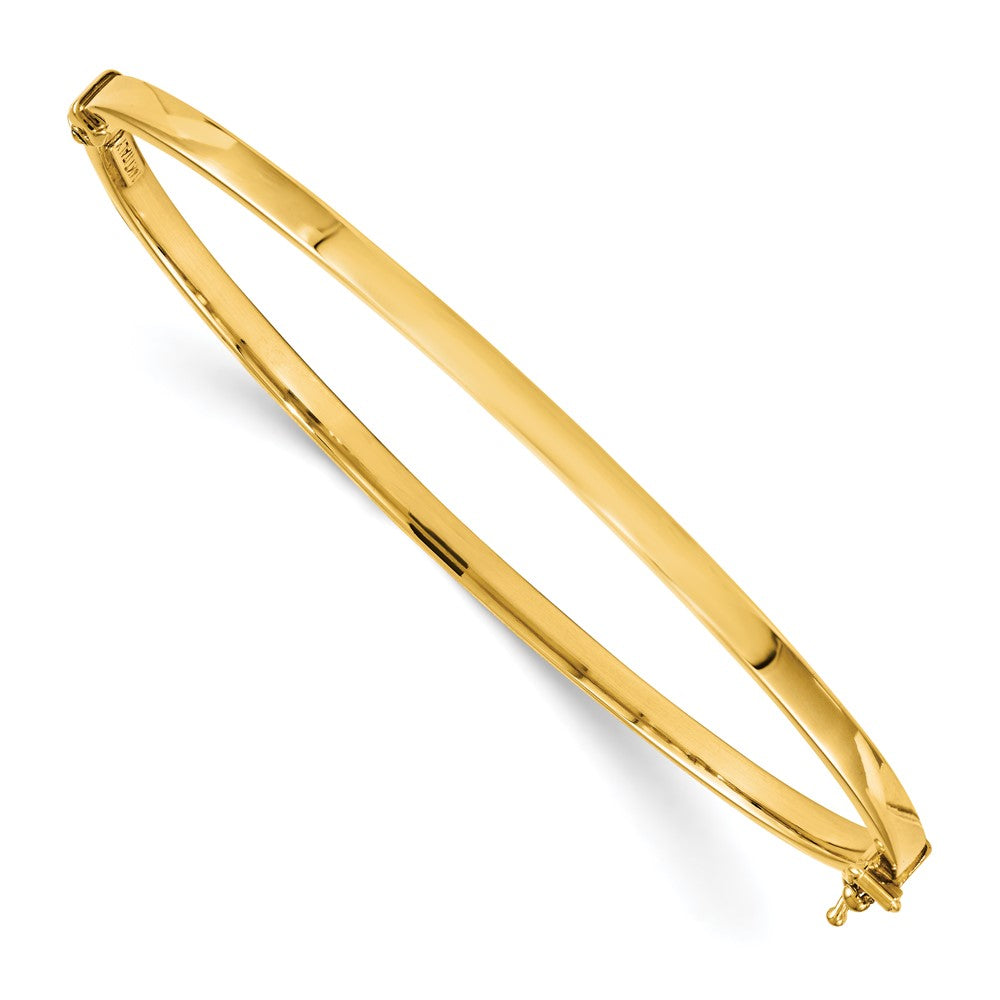 14K Polished Hinged Bangle 7  inches