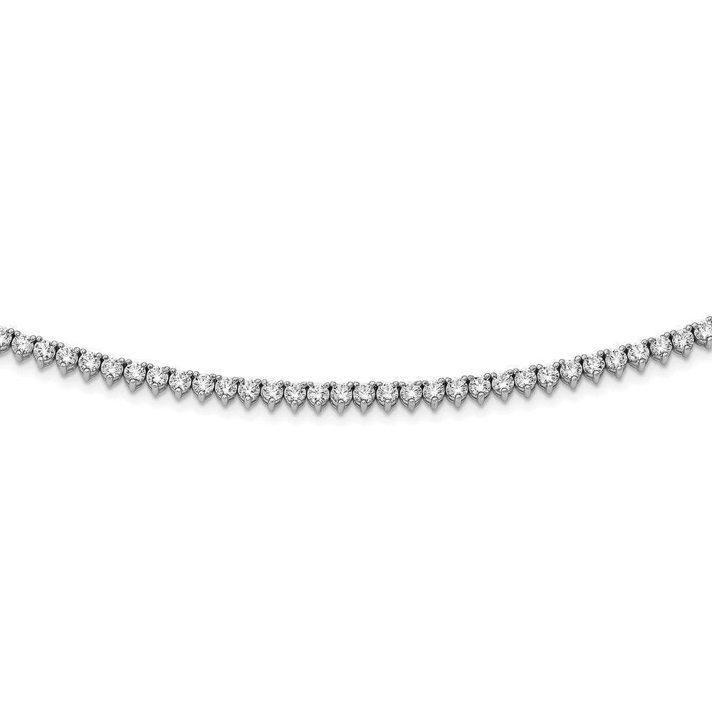 Sterling Shimmer Sterling Silver Rhodium-plated 36 inch 269 Stone CZ Riviera Necklace 36 Inches