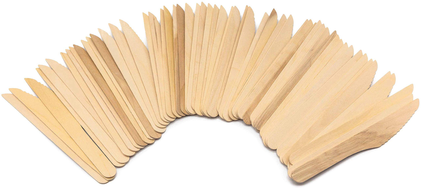 150-Piece Disposable Eco-friendly Wooden Knives QGM22663