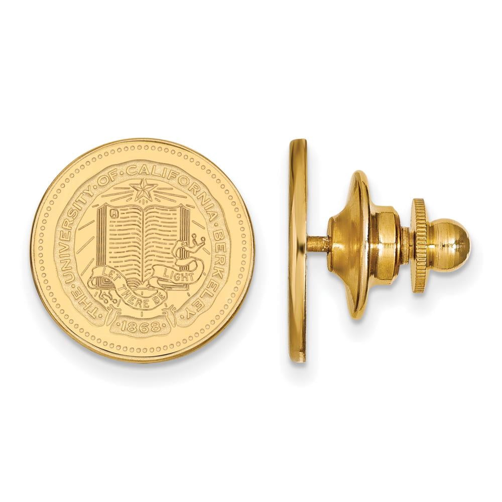 Sterling Silver Gold-plated LogoArt University of California Berkeley Crest Lapel Pin QGP040UCB