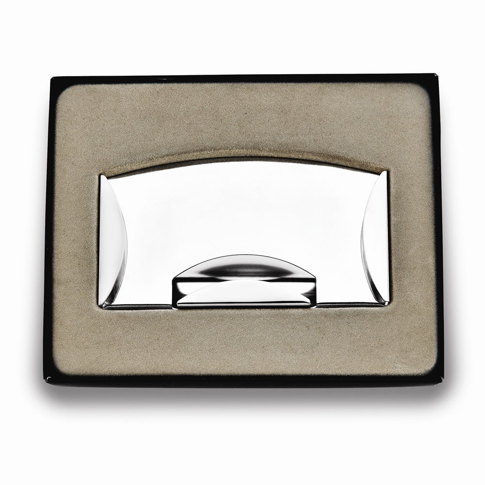 Silver-tone Money Clip and Business Card Holder QGL8041
