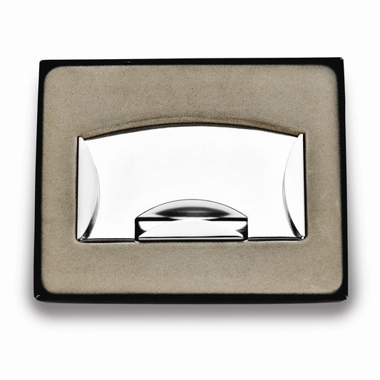 Silver-tone Money Clip and Business Card Holder QGL8041