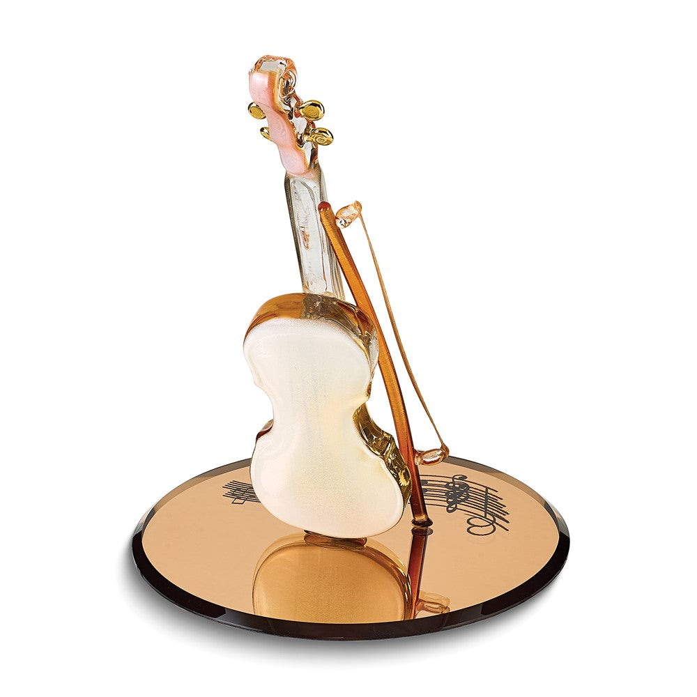 Glass Baron Gold Violin Figurine