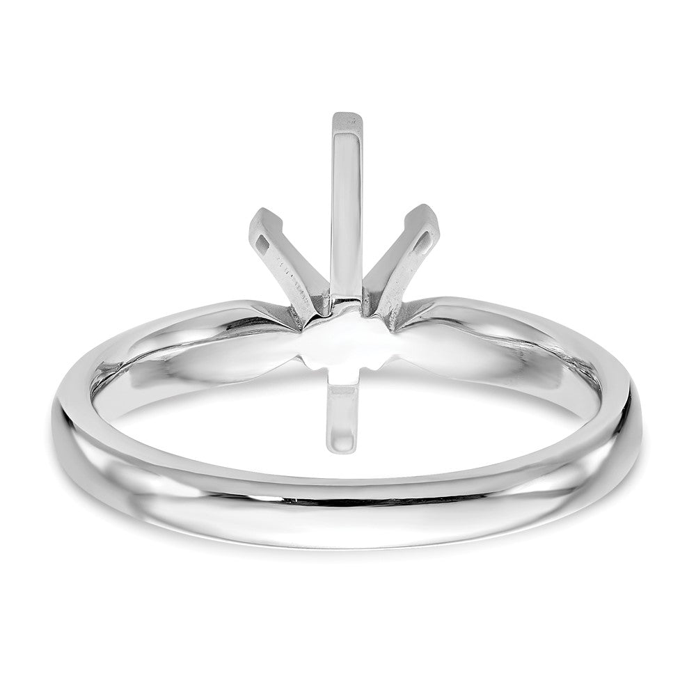 14k White Gold 1 carat Medium-Weight Comfort-Fit 6-Prong Tulip-Head Marquise Solitaire Ring Mounting