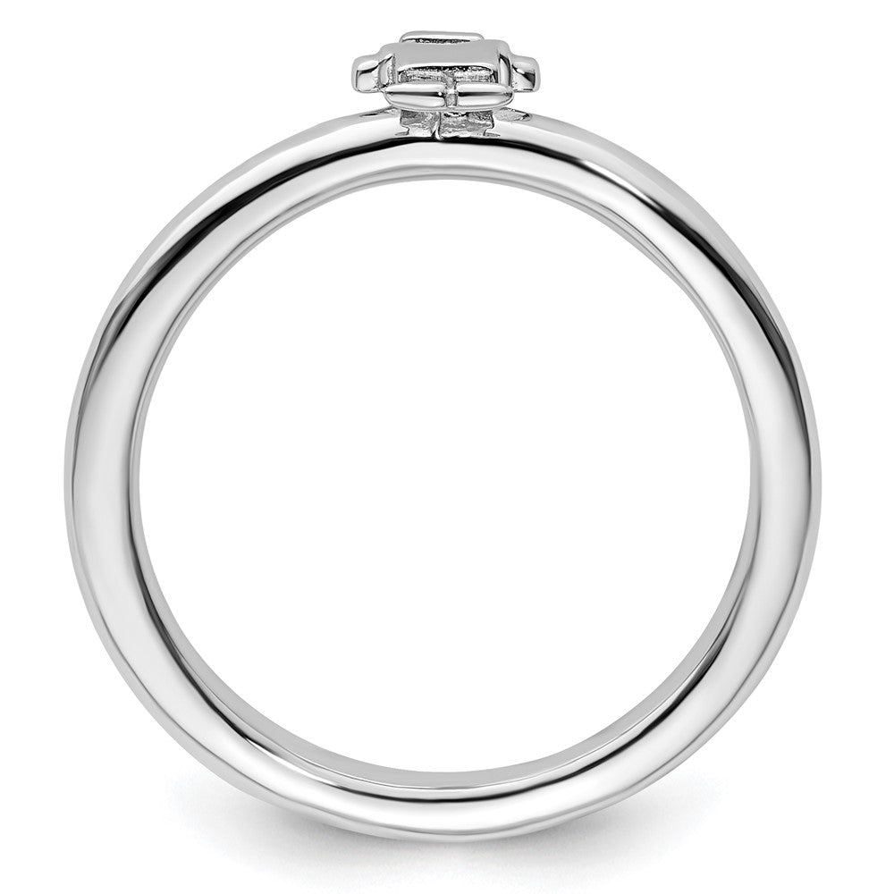 Sterling Silver Stackable Expressions Rhodium Boy Ring