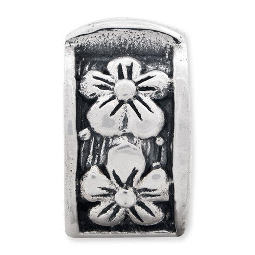 Sterling Silver Reflections Hinged Floral Clip Bead