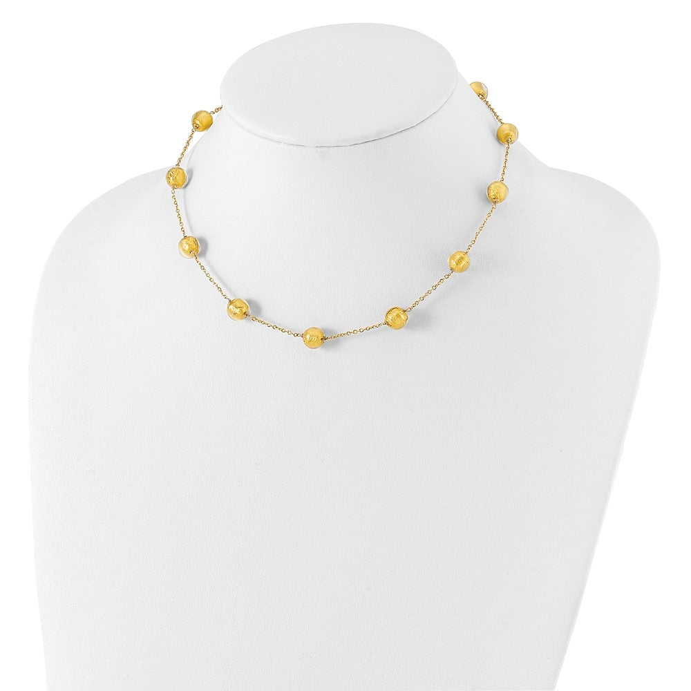 14ky Murano Glass Bead & Chain Necklace