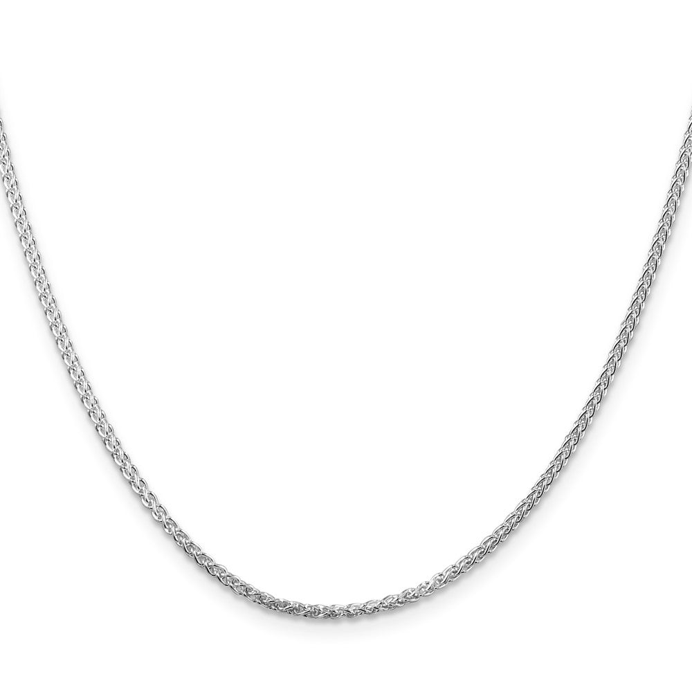 Sterling Silver Rhodium-plated 1.75mm Round Spiga Chain 30 Inches