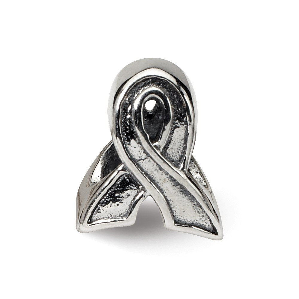 Sterling Silver Reflections Awareness Ribbon Bead