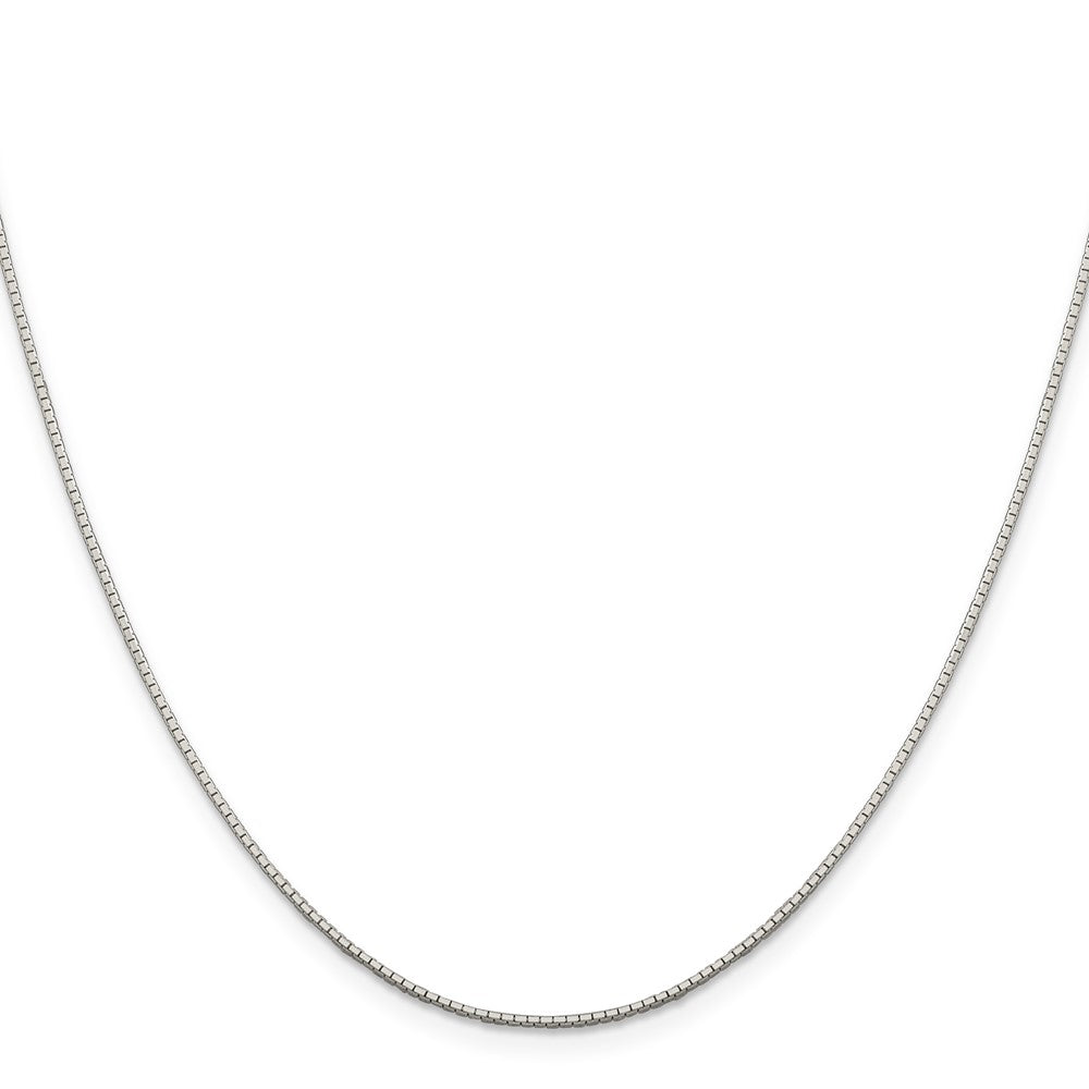 Sterling Silver .9mm 8 Sided Diamond-cut Mirror Box Chain 20 Inches