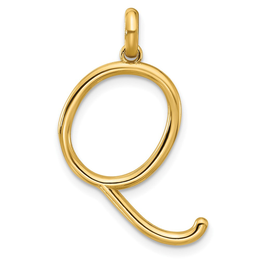 14k Yellow Gold Fancy Letter Q