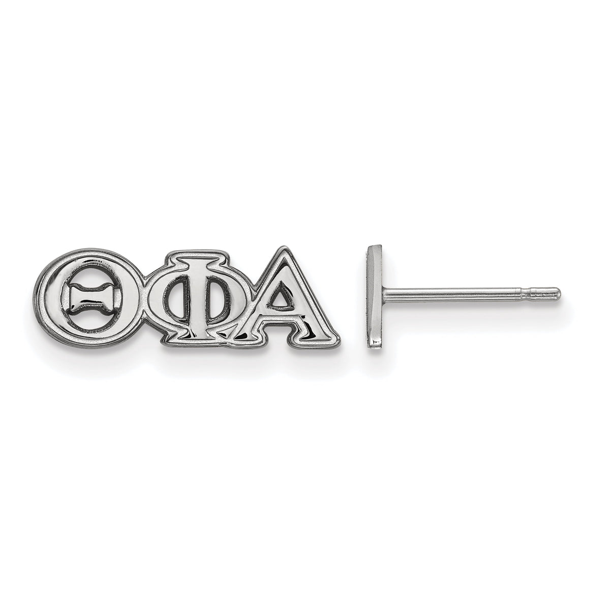 Sterling Silver LogoArt Official Licensed Greek Sororities Theta Phi Alpha (???) XS Post Earrings