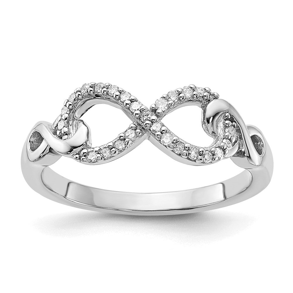 SS Diamond Infinity Ring