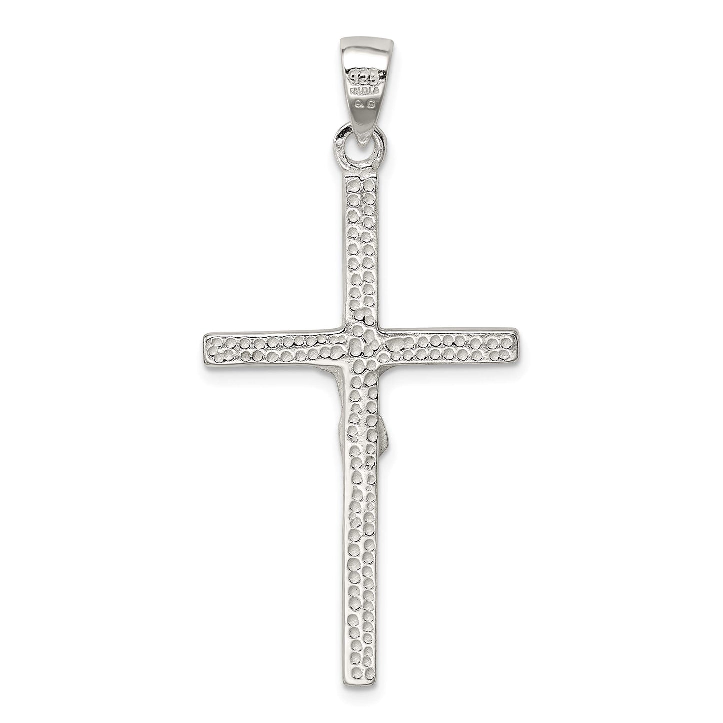Sterling Silver Polished Crucifix Pendant