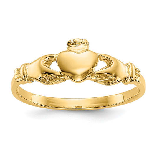 14k Claddagh Baby Ring Size 1