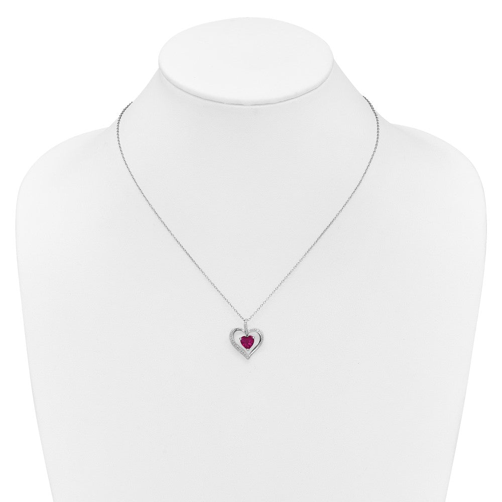 SS Created Ruby & Diamond Pend