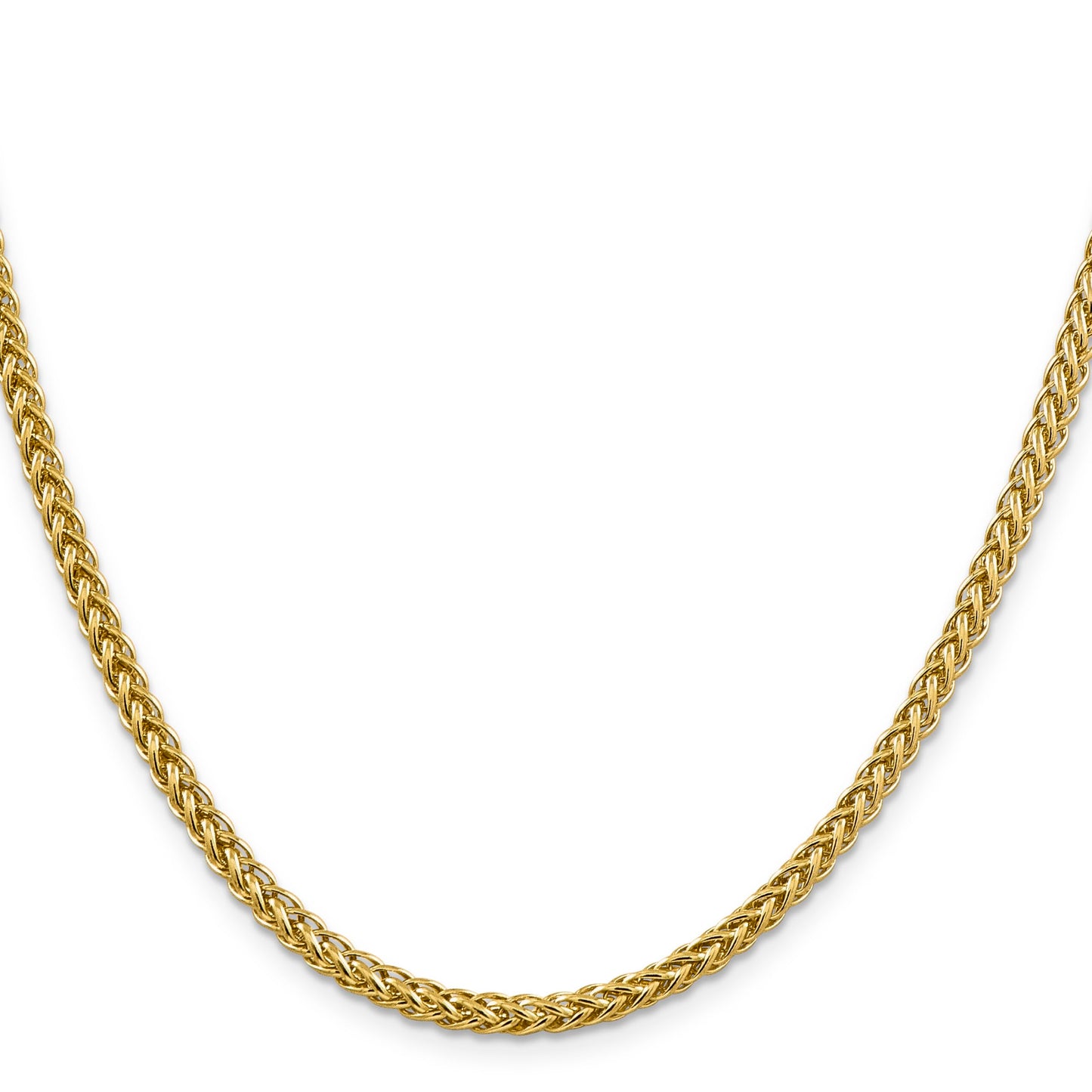 Primal Gold 14 Karat Yellow Gold 4.30mm Semi-solid 3-Wire Wheat Chain