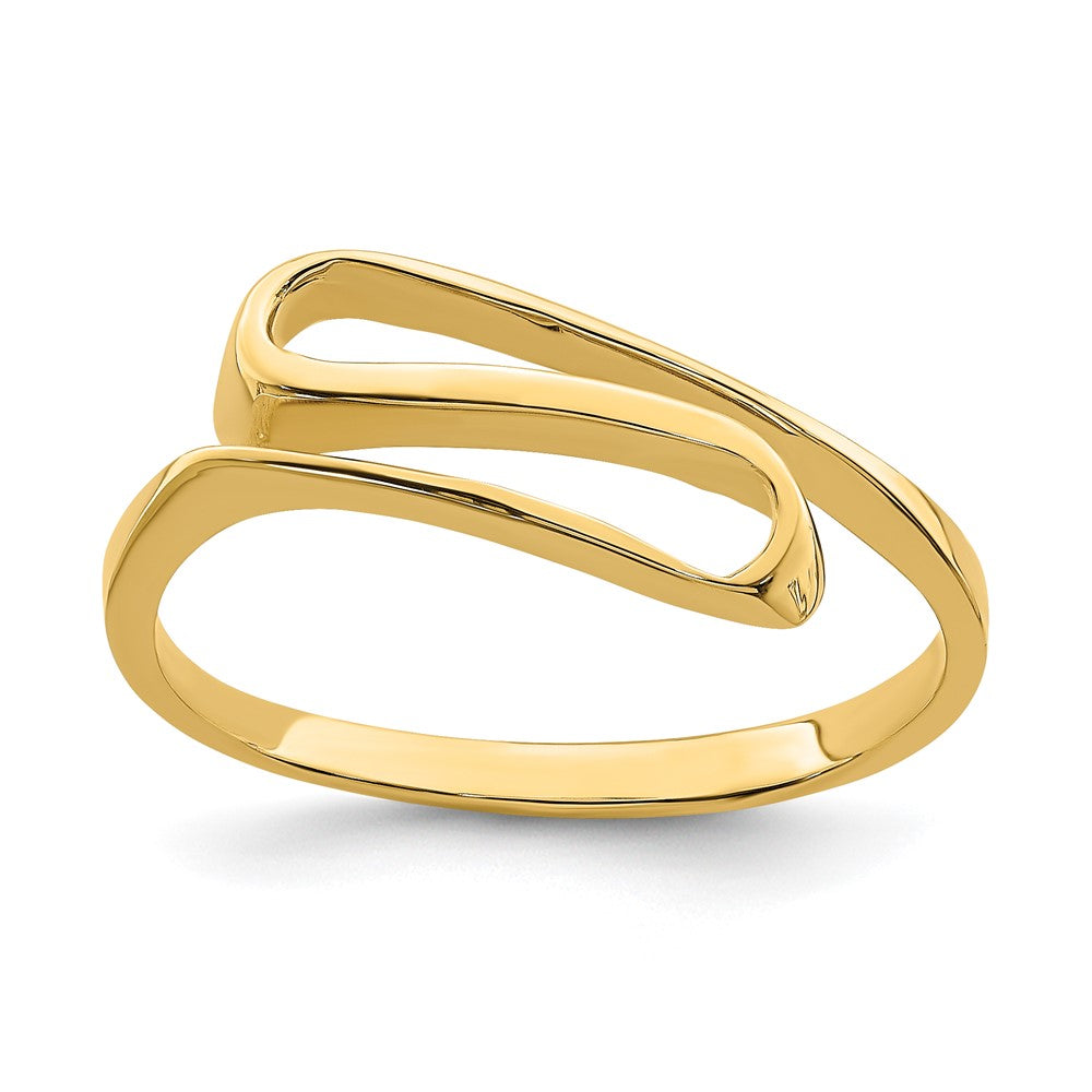 14K Gold Swirl Ring Size 7