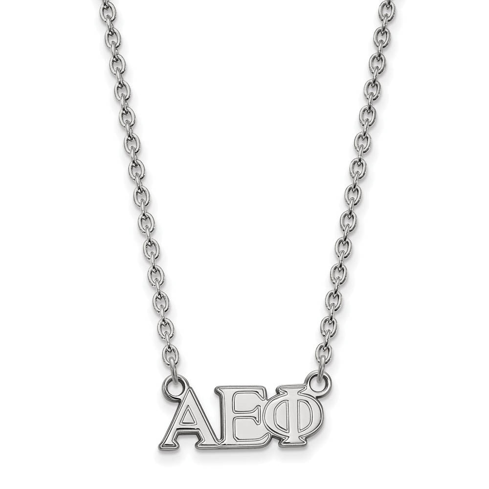 Sterling Silver 18in Official Licensed Greek Sororities Alpha Epsilon Phi Medium Pendant w/ Necklace