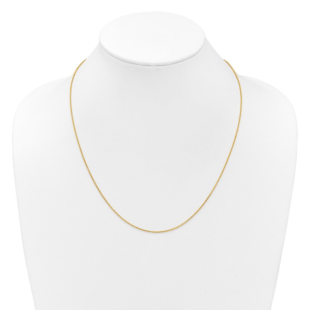 14K Adjustable 1.4mm Round Cable Chain