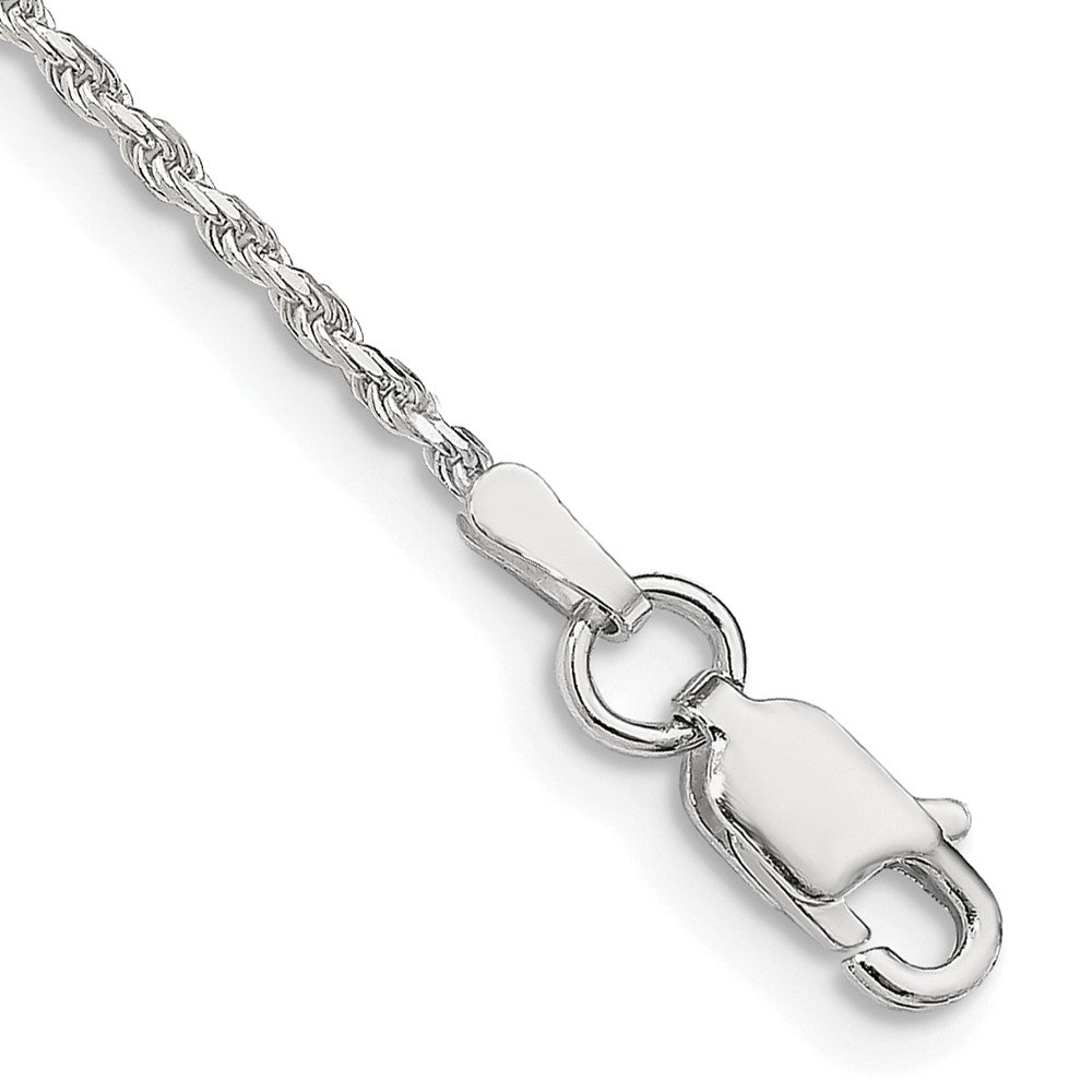 Sterling Silver 1.5mm Diamond-cut Rope Chain 8 inches