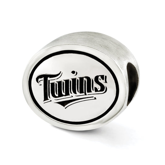 Sterling Silver MLB Siskiyou Buckle Antiqued Minnesota Twins Bead