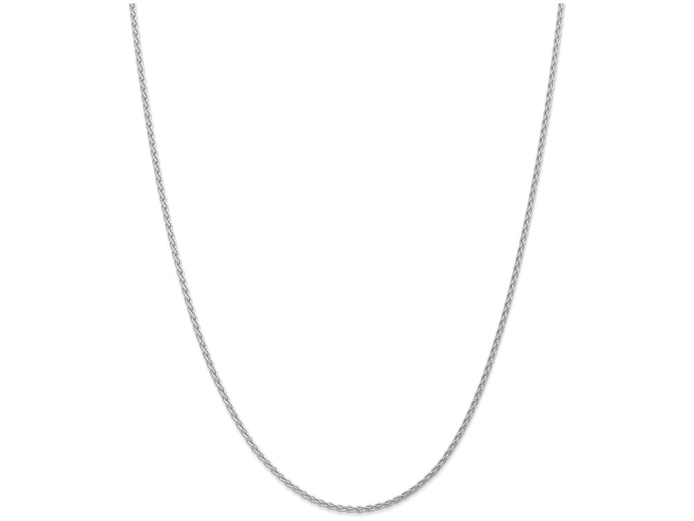 14K White Gold 30 inch 1.75mm Parisian Wheat with Lobster Clasp Chain
