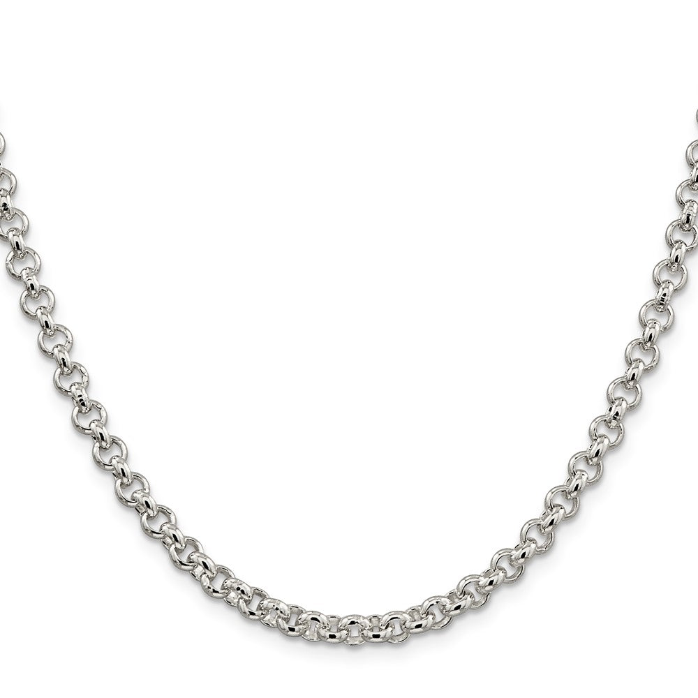 Sterling Silver 5mm Rolo Chain 24 Inches