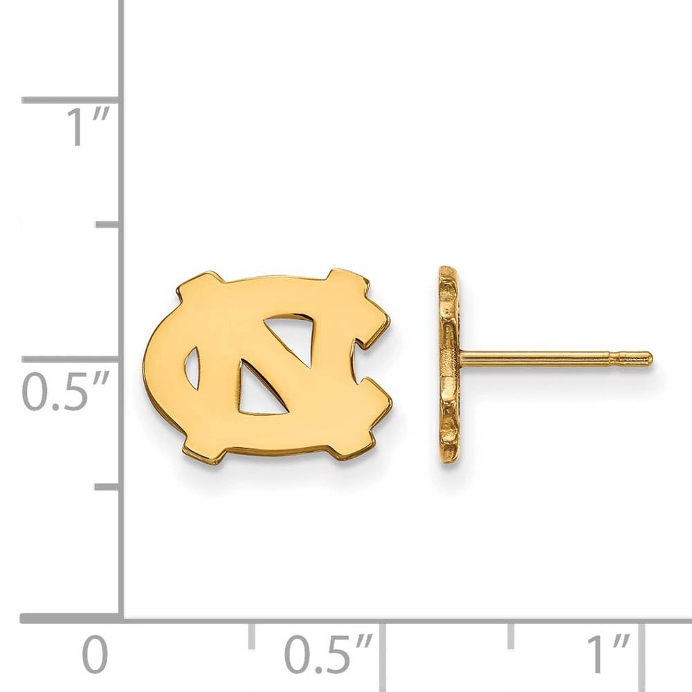 Women's North Carolina Tar Heels Gold Plated XS Post Earrings
