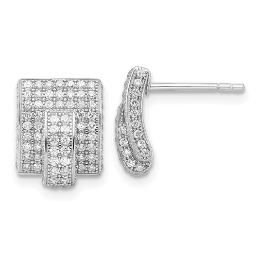 Sterling Silver & CZ Brilliant Embers Post Earrings