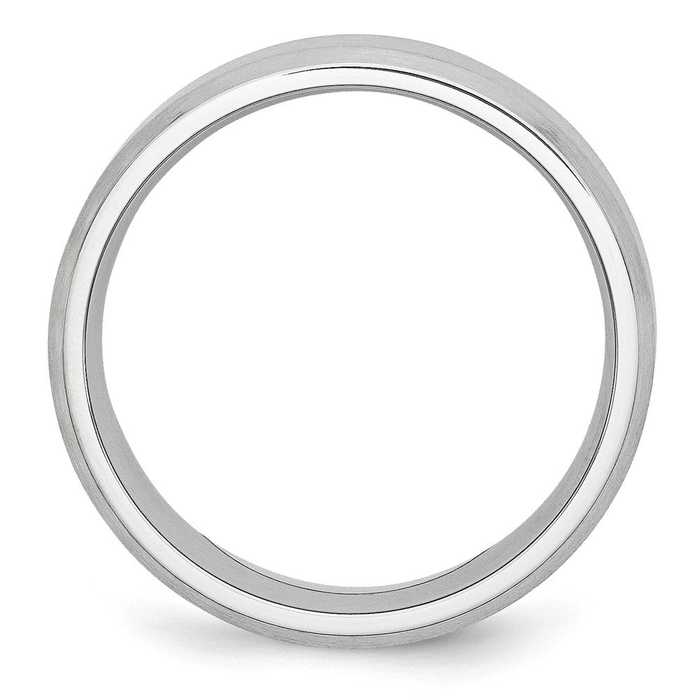 Cobalt Beveled Edge Satin 8mm Band Size - 10