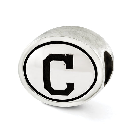 Sterling Silver MLB Siskiyou Buckle Antiqued Cleveland Indians Bead