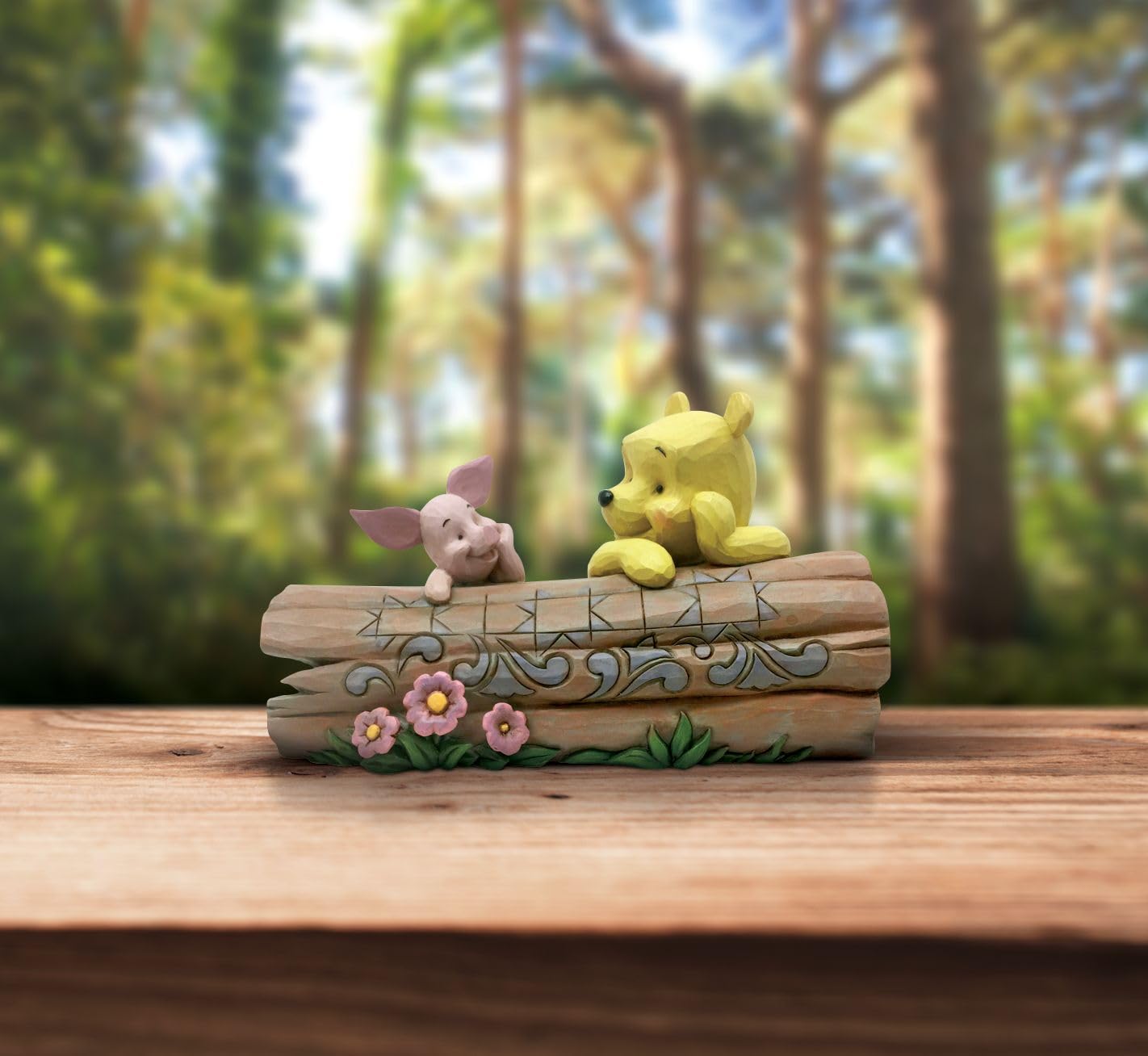 Enesco Disney Traditions by Jim Shore Pooh and Piglet by Log Figurine