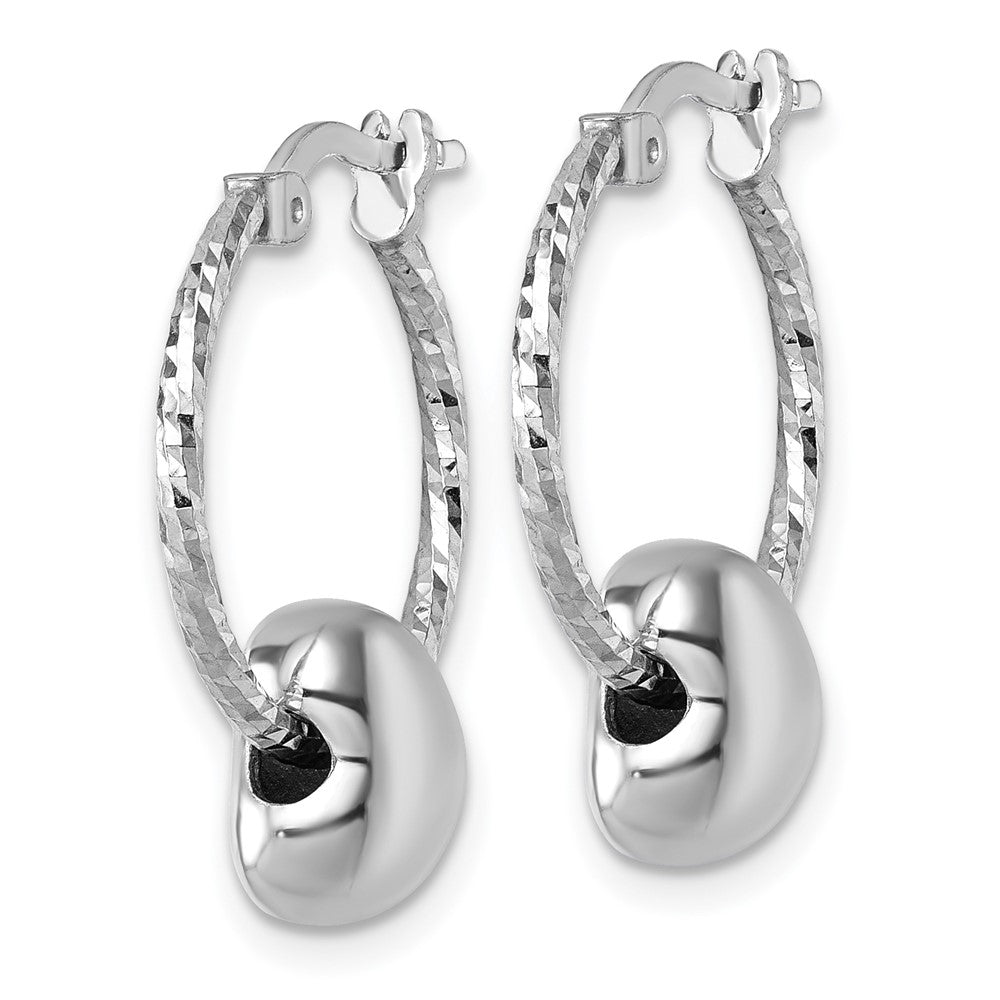 Sterling Silver Rhodium-plated CZ Threader Earrings