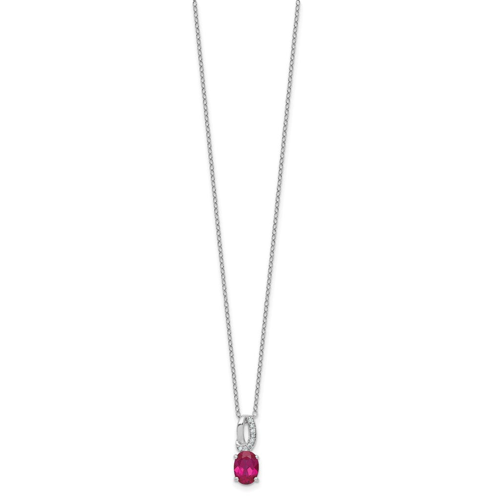 SS Created Ruby & Diamond Pend