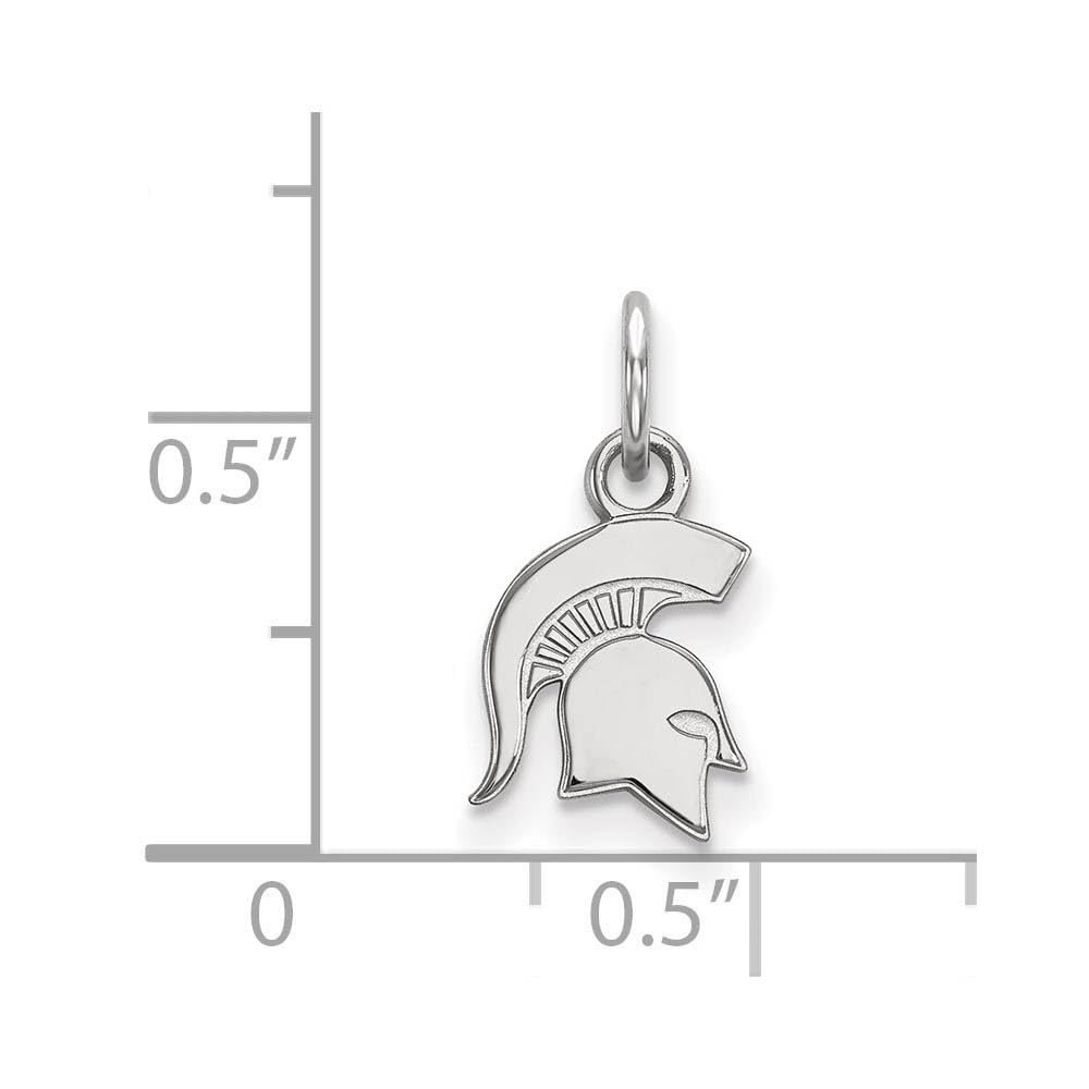 LogoArt SS043MIS Sterling Silver Michigan State University Extra Small Pendant