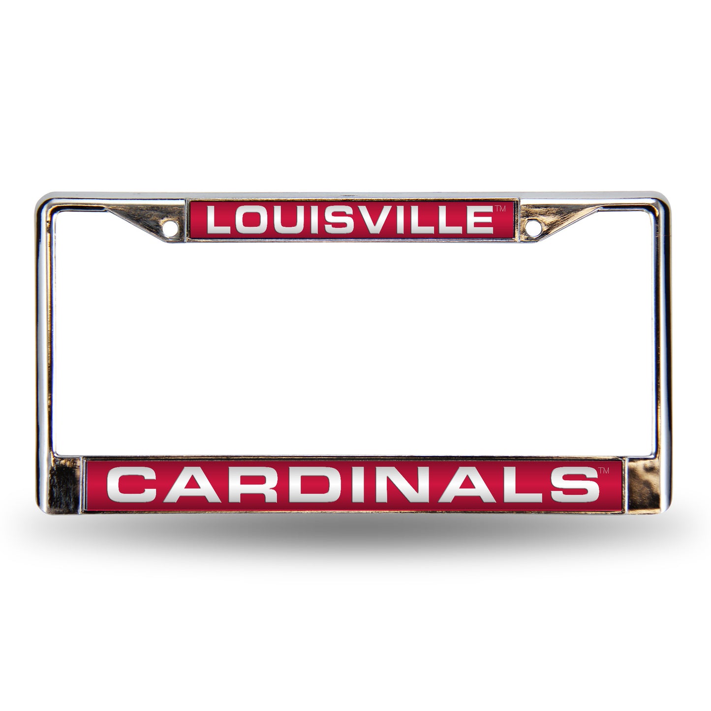 Louisville-Cardinal's Chrome Metal Laser Cut License Plate Frame