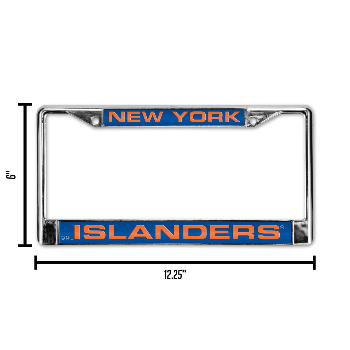 New York Islanders Laser Etched Chrome License Plate Frame