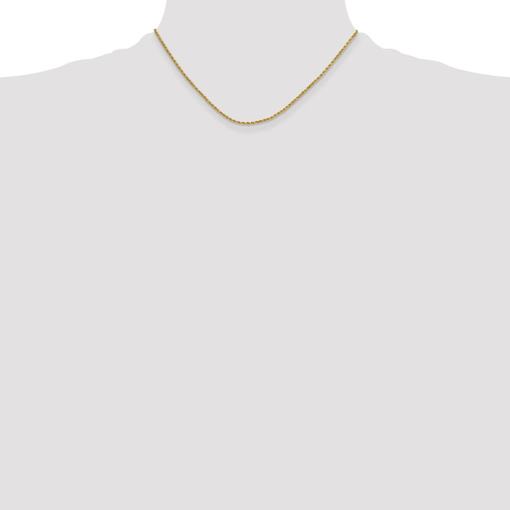 10k 2mm Semi-solid D/C Rope Chain