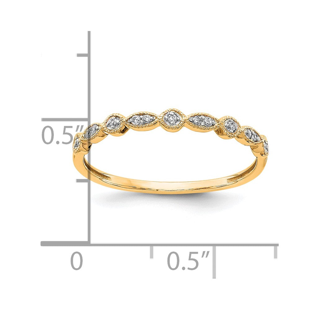 10K Yellow Gold Diamond Ring Size 6.75