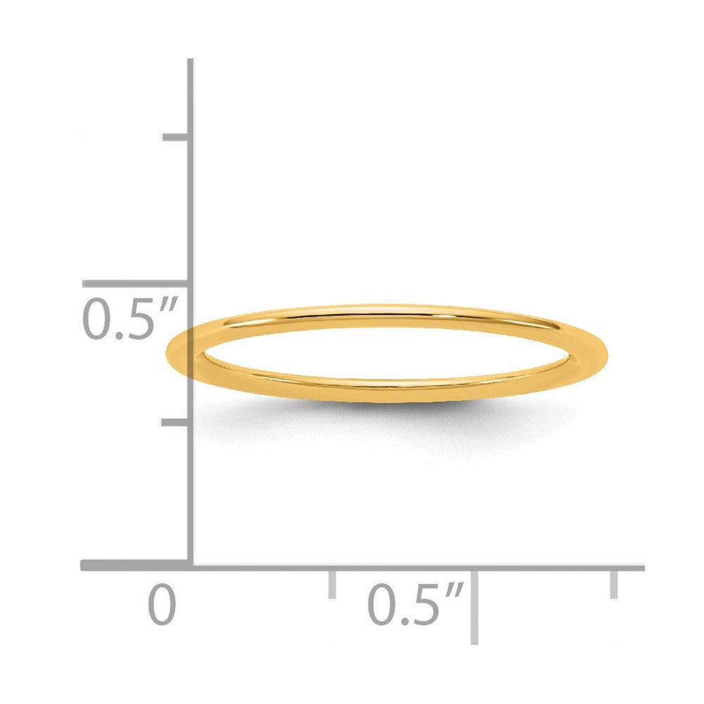 14KY 1mm Standard Comfort Fit Band Size 7