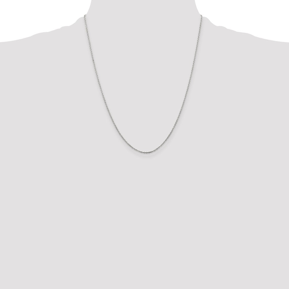 Sterling Silver 1mm Cable Chain w/4in ext. 22 Inches