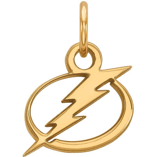 14K Yellow Gold NHL LogoArt Tampa Bay Lightning XS Pendant