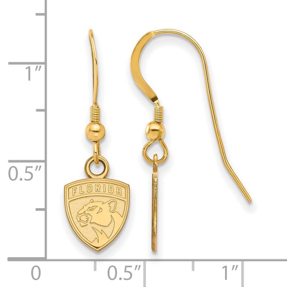 Women's Florida Panthers Gold Plated XS Dangle Earrings