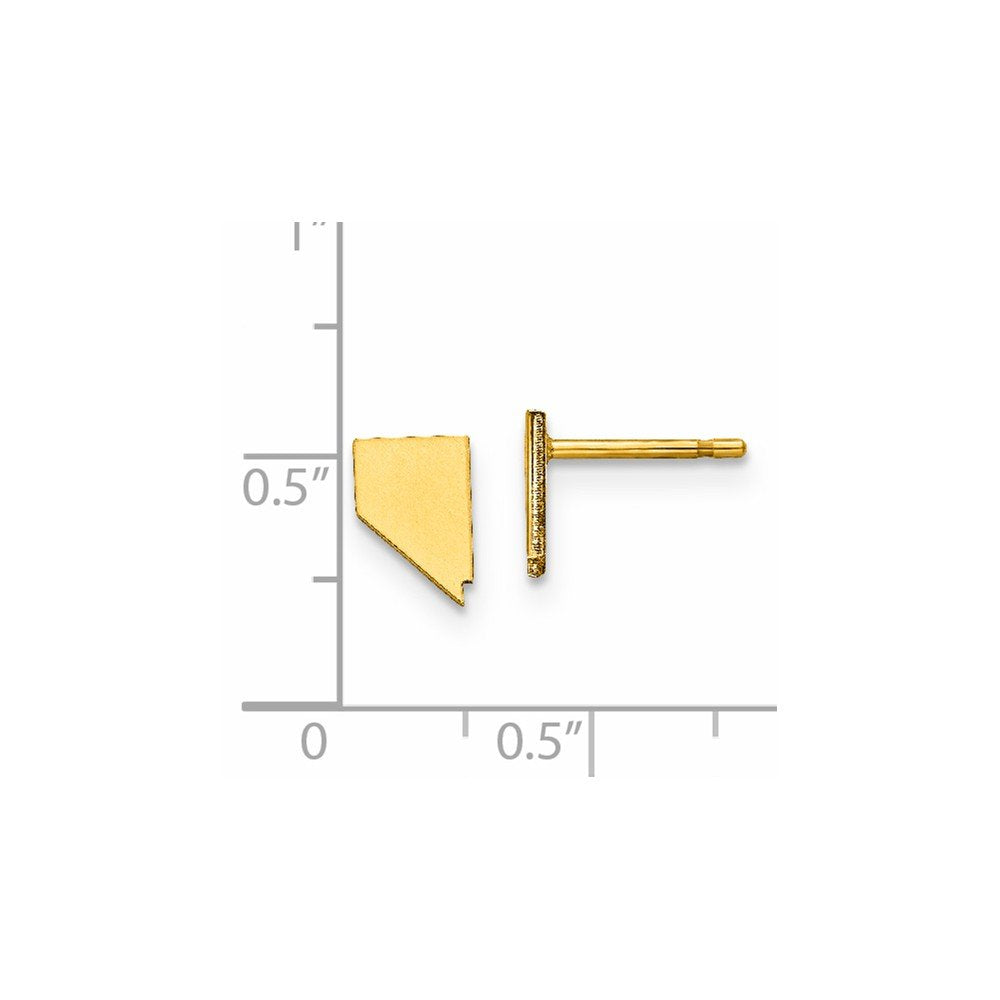 Sterling Silver/Gold-plated Nevada State Earrings